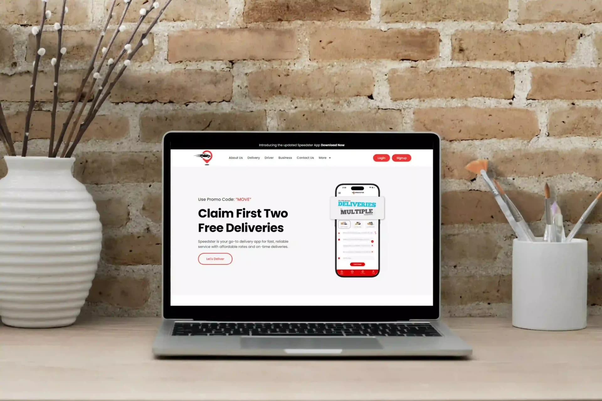 Speedster Delivery website