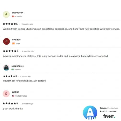 Verified Fiverr client review 2
