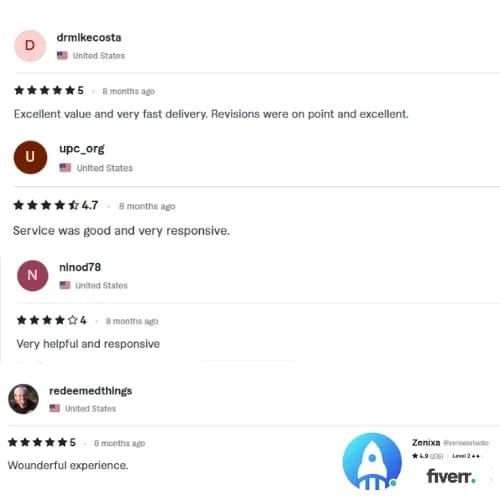 Verified Fiverr client review 4