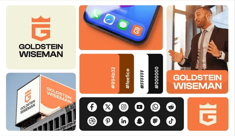 Goldstien Wiseman branding