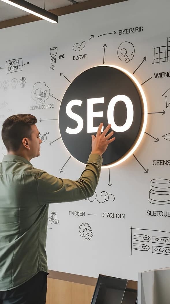 SEO strategy planning illustration